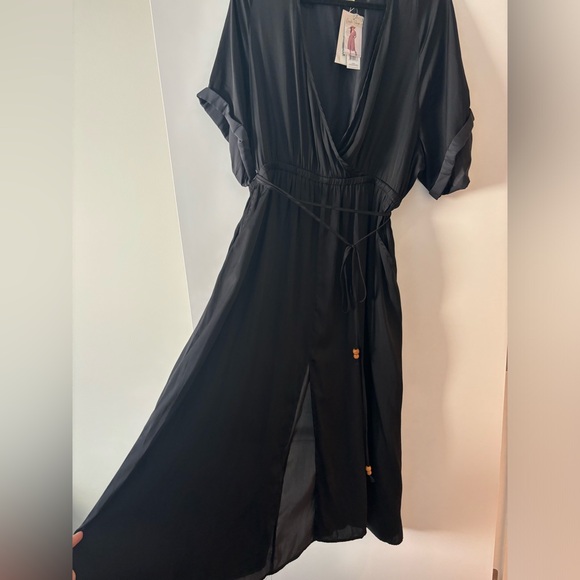 Charlie Page Black Penelope Wrap Dress - Picture 7 of 9